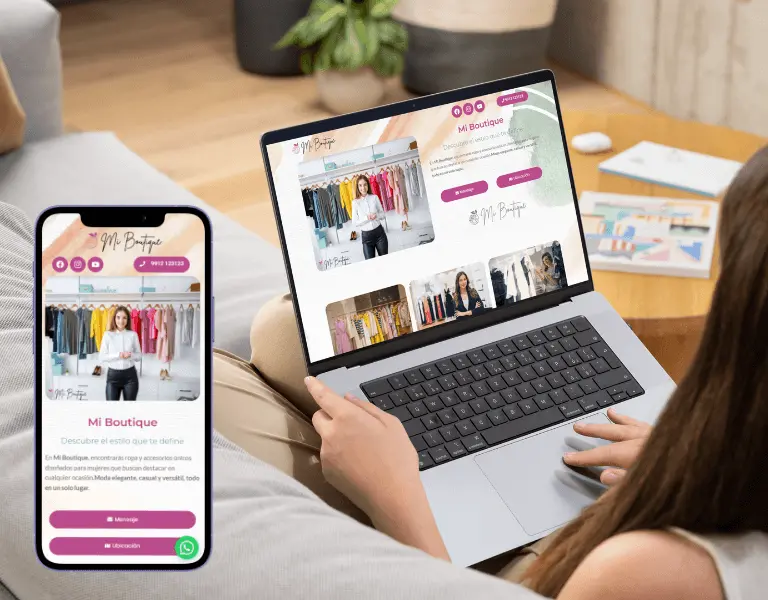 Página de aterrizaje con dominio .com gratis y diseño profesional.